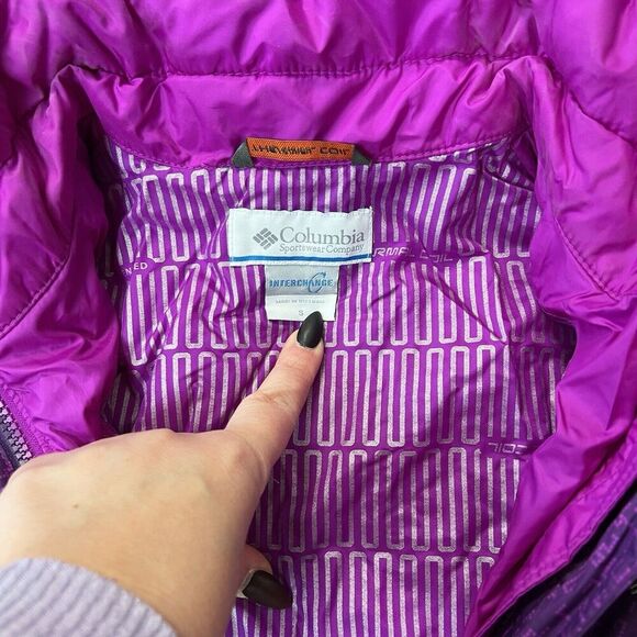 Columbia Womens Outer West Interchange Bright Plum Medium 3-in-1 Jacket SZ SM - Picture 3 of 8